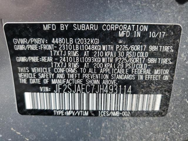 JF2SJAEC7JH493114 Subaru Forester 2.5i Premium