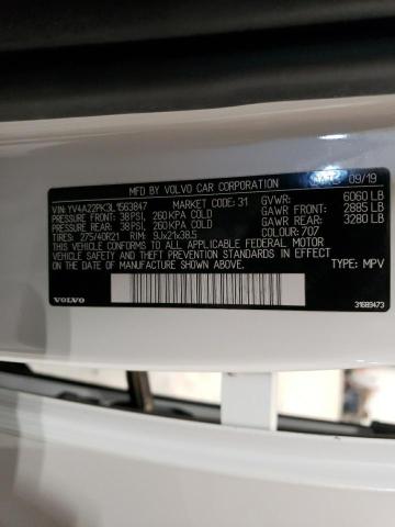 2020 VOLVO XC90 T6 MO - YV4A22PK3L1563847