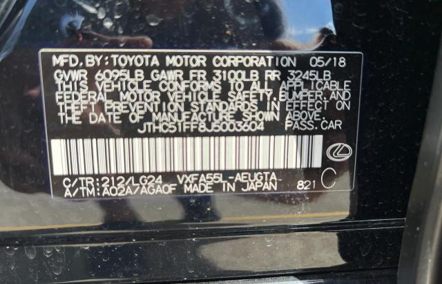 2018 LEXUS LS 500 BAS - JTHC51FF8J5003604