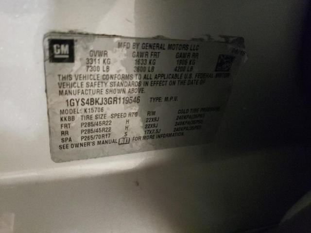2016 CADILLAC ESCALADE L - 1GYS4BKJ3GR119546