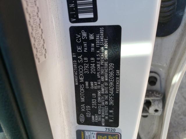 3KPF54AD9KE096709 KIA FORTE EX