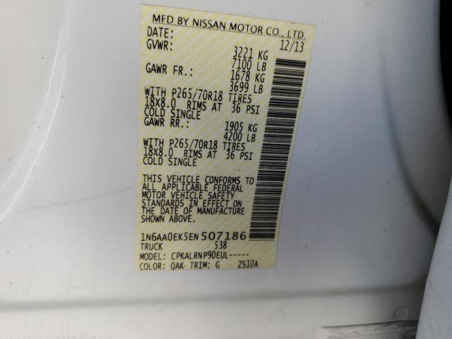 1N6AA0EK5EN507186 Nissan TITAN S