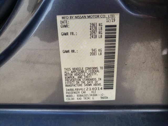 1N4BL4BV4LC214014 Nissan ALTIMA S