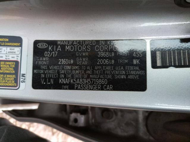 KNAFK5A83H5719860 KIA FORTE LX
