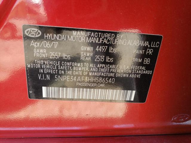 5NPE34AF3HH586540 Hyundai Sonata Sport