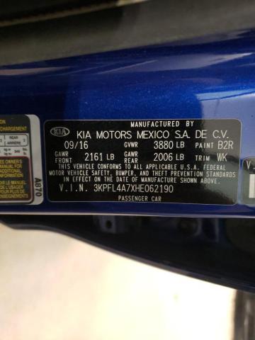 3KPFL4A7XHE062190 KIA FORTE LX