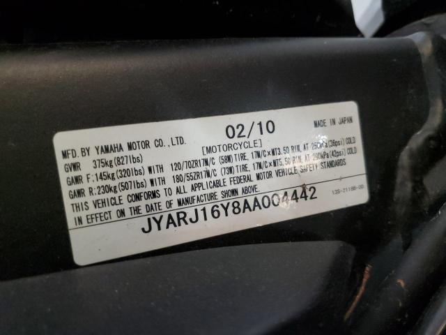 2010 YAMAHA YZFR6 C JYARJ16Y8AA004442