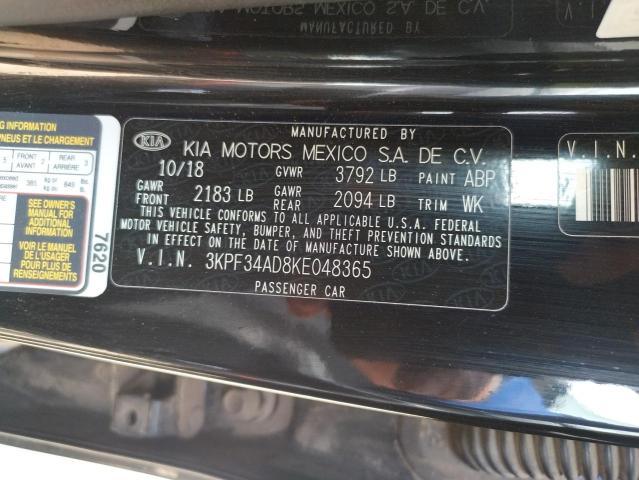 3KPF34AD8KE048365 KIA Forte Gt Line