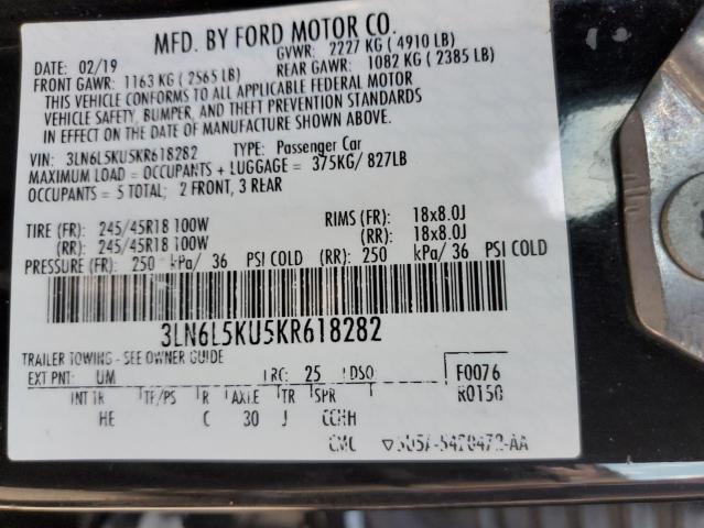 2019 LINCOLN MKZ - 3LN6L5KU5KR618282
