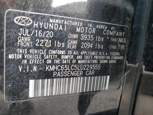 2020 HYUNDAI IONIQ BLUE - KMHC65LC5LU229555