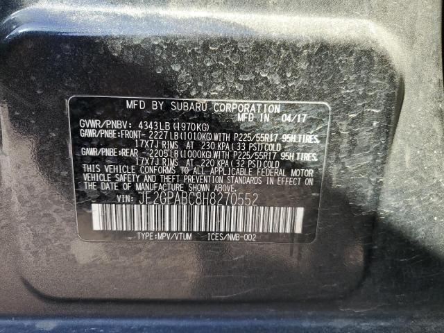 JF2GPABC8H8270552 Subaru Crosstrek Premium