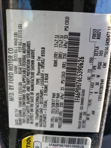1FA6P0H76E5390626 Ford FUSION SE