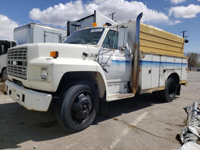 Salvage Trucks with No Bids Yet For Sale at auction: 1989 Ford F600 F