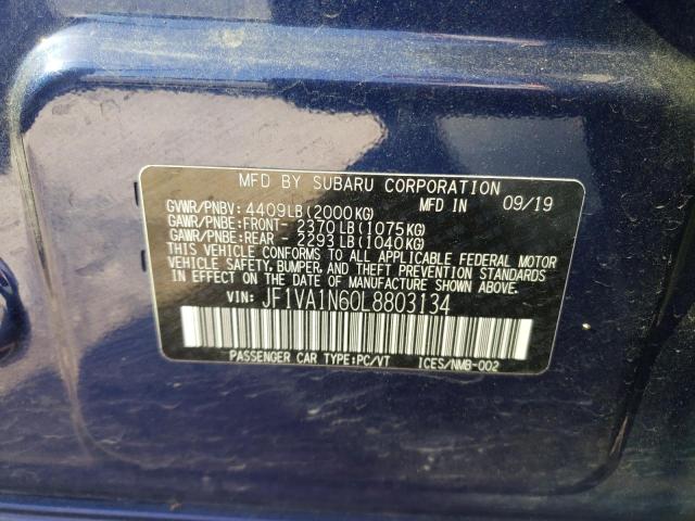 JF1VA1N60L8803134 Subaru Wrx Limited