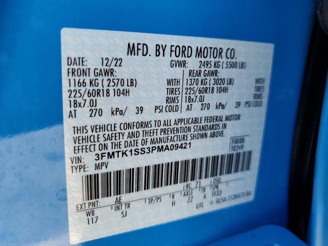3FMTK1SS3PMA09421 Ford Mustang Mach-e Select