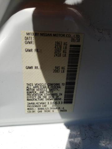 1N4BL4CV6KC116633 Nissan ALTIMA SR