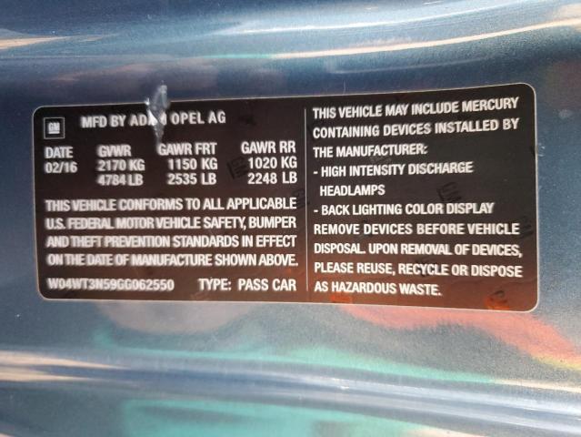 2016 BUICK CASCADA PR W04WT3N59GG062550