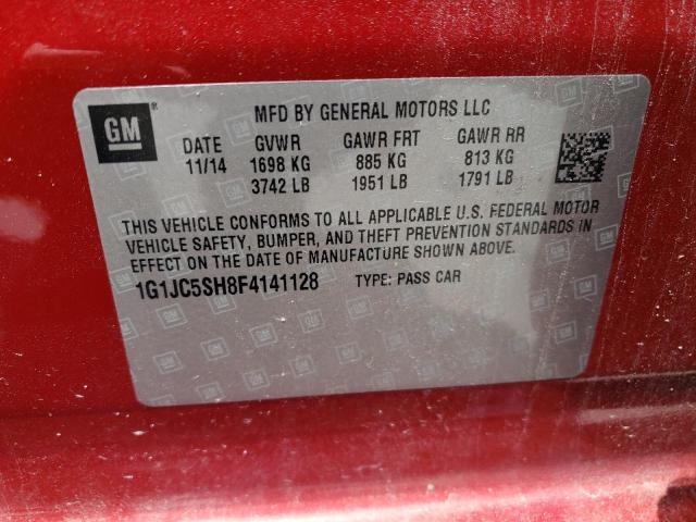 2015 CHEVROLET SONIC LT - 1G1JC5SH8F4141128
