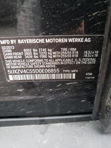 VIN 5UXZV4C55D0E06855 2013 BMW X5, Xdrive35I no.13