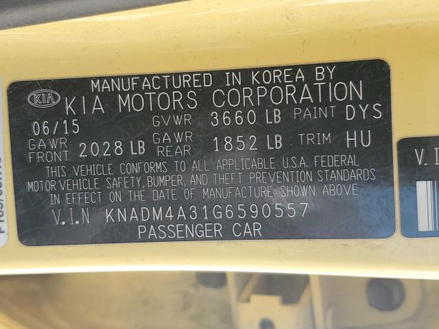 KNADM4A31G6590557 KIA RIO LX