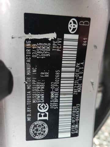 2020 TOYOTA COROLLA LE - 5YFBPRBE6LP002685