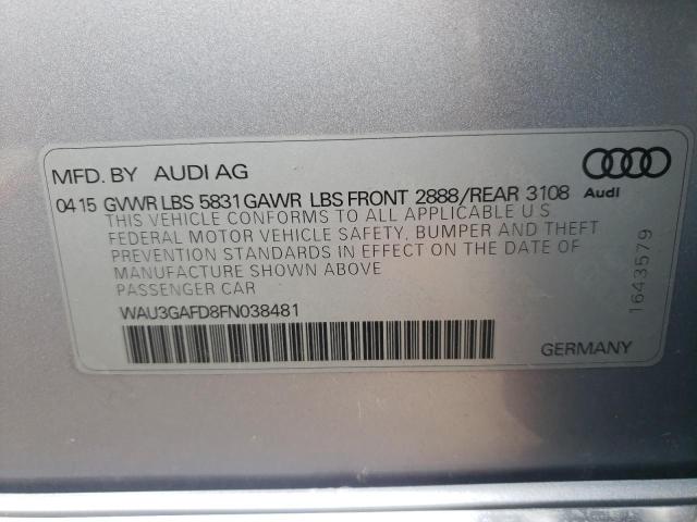 2015 AUDI A8 L QUATT - WAU3GAFD8FN038481