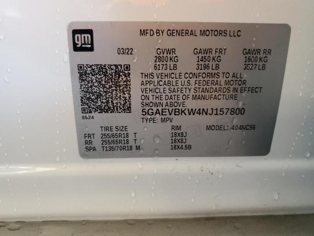 2022 BUICK ENCLAVE PR - 5GAEVBKW4NJ157800