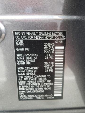 KNMAT2MT2GP599688 Nissan ROGUE S