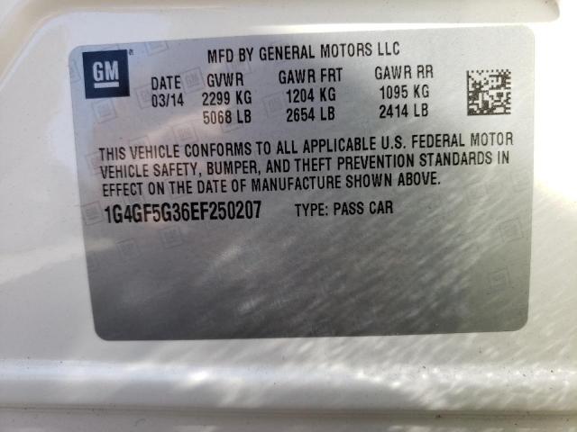 1G4GF5G36EF250207 Buick Lacrosse Touring