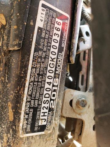 2016 HONDA CRF1000 JH2SD0400GK000366