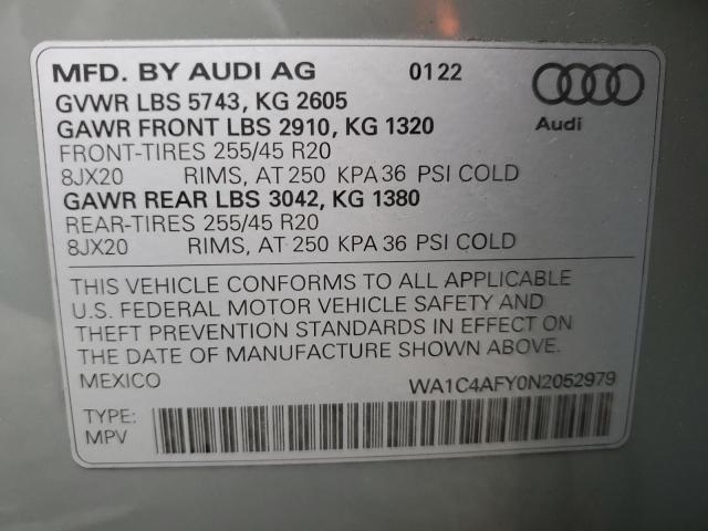2022 AUDI SQ5 PRESTI WA1C4AFY0N2052979