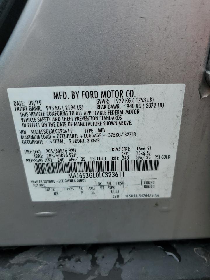 MAJ6S3GL0LC323611 FORD ECOSPORT 2020