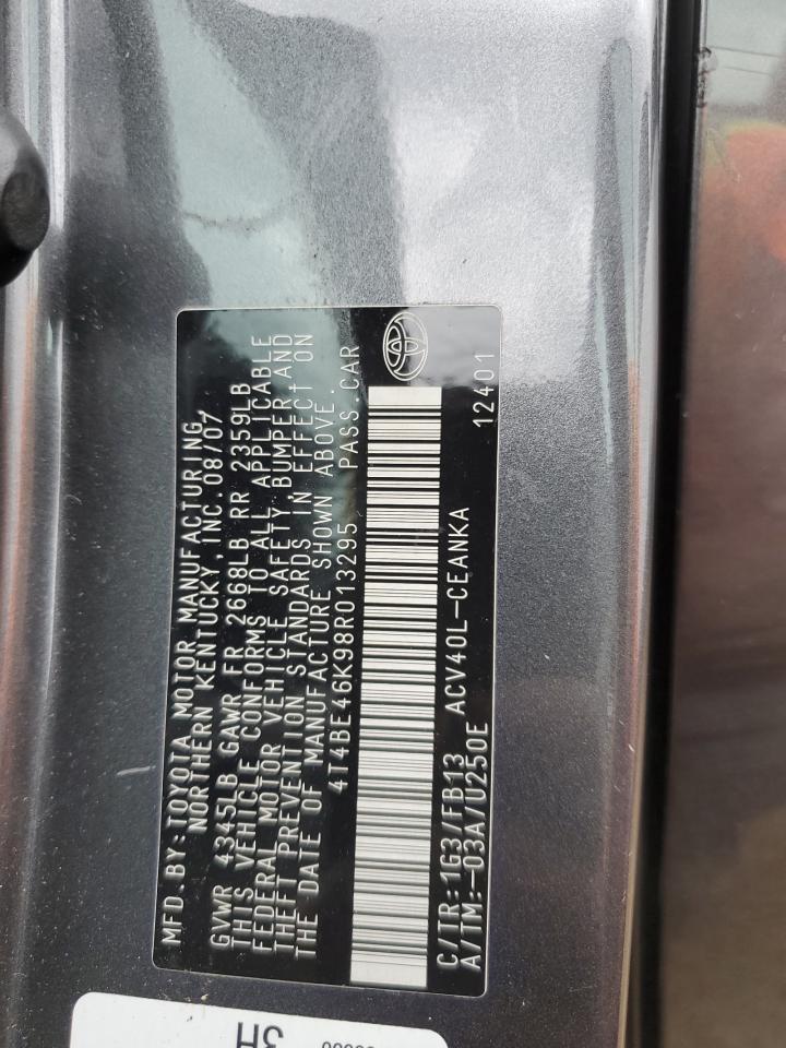 4T4BE46K98R013295 2008 Toyota Camry Ce