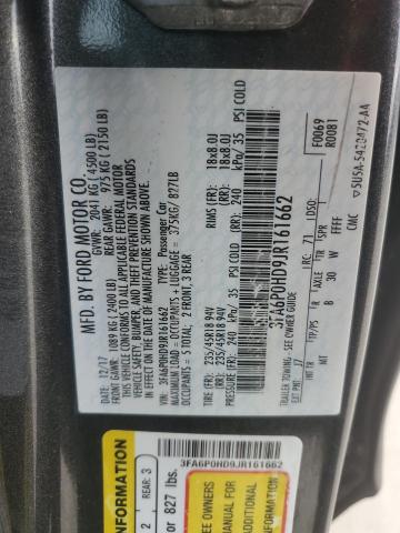 VIN 3FA6P0HD9JR161662 2018 Ford Fusion, SE no.12