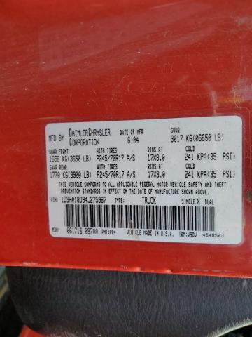 2004 Dodge Ram 1500 St VIN: 1D3HA18D94J275967 Lot: 51560364