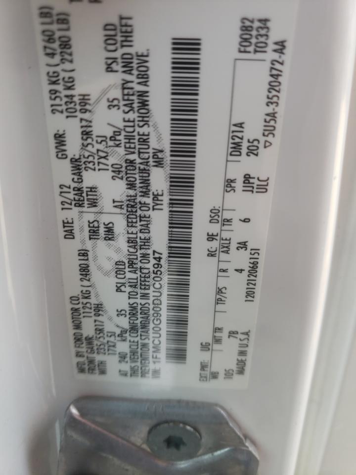 1FMCU0G90DUC05947 2013 Ford Escape Se