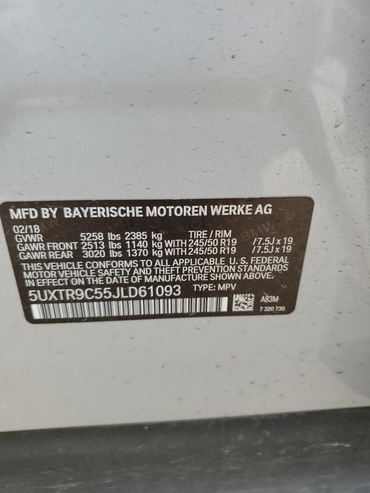 5UXTR9C55JLD61093 2018 BMW X3 xDrive30I
