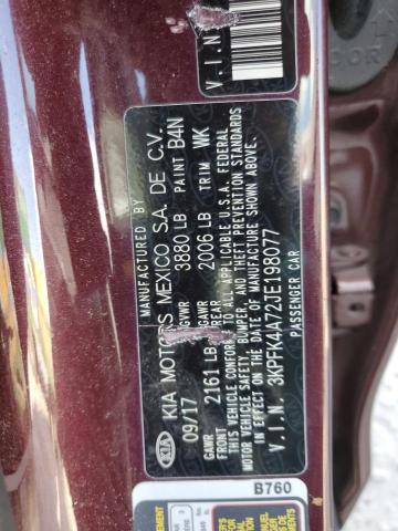 2018 Kia Forte Lx VIN: 3KPFK4A72JE198077 Lot: 51803454