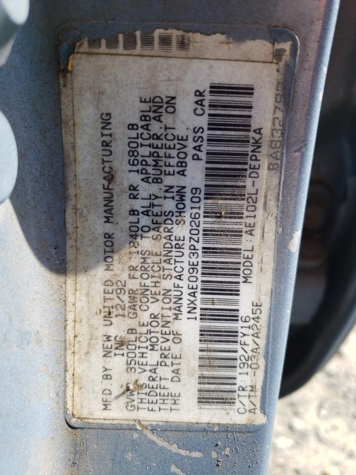 1NXAE09E3PZ026109 1993 Toyota Corolla Le