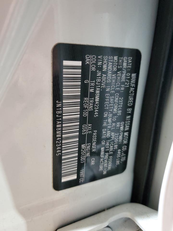 JN1BJ1AW8MW423445 NISSAN ROGUE 2021