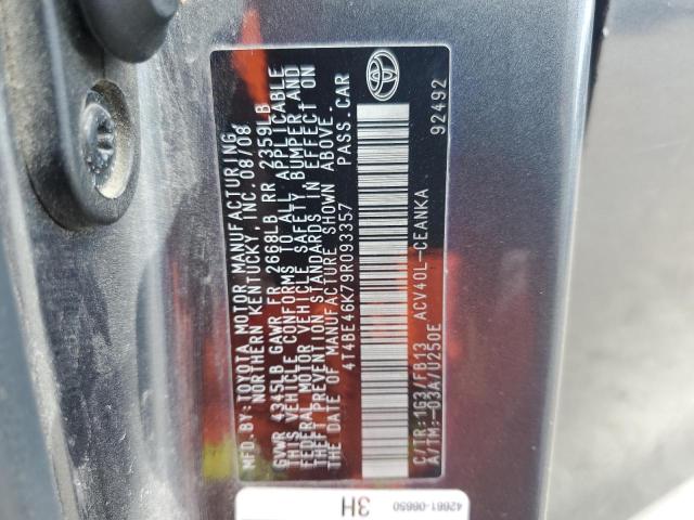 2009 Toyota Camry Base VIN: 4T4BE46K79R093357 Lot: 49153394