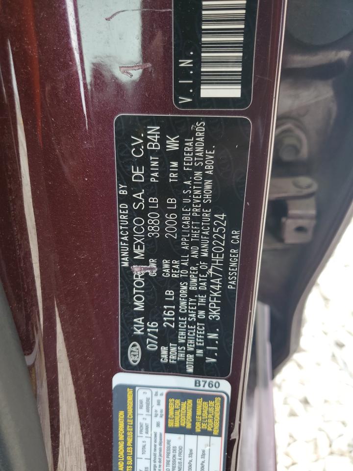 3KPFK4A77HE022524 2017 Kia Forte Lx