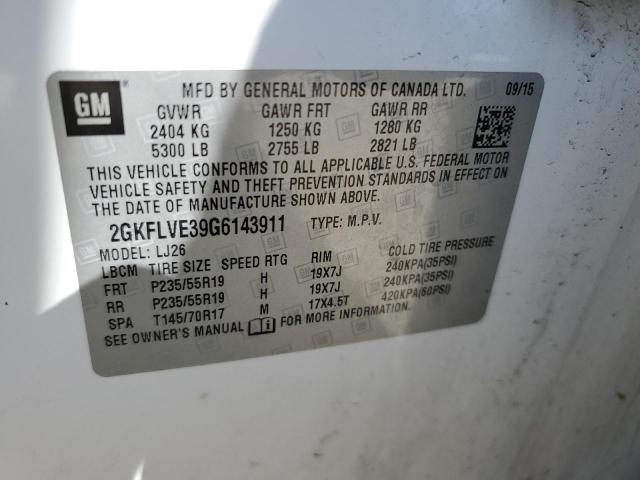 2016 GMC Terrain Denali VIN: 2GKFLVE39G6143911 Lot: 51648064