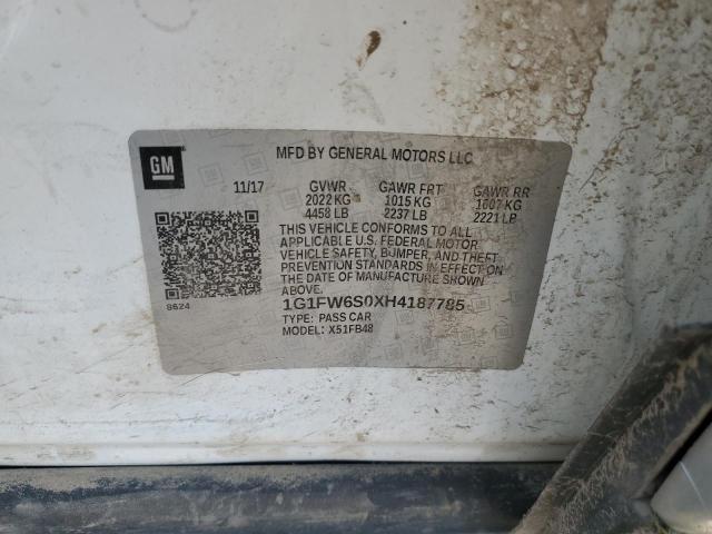 2017 CHEVROLET BOLT EV LT - 1G1FW6S0XH4187785