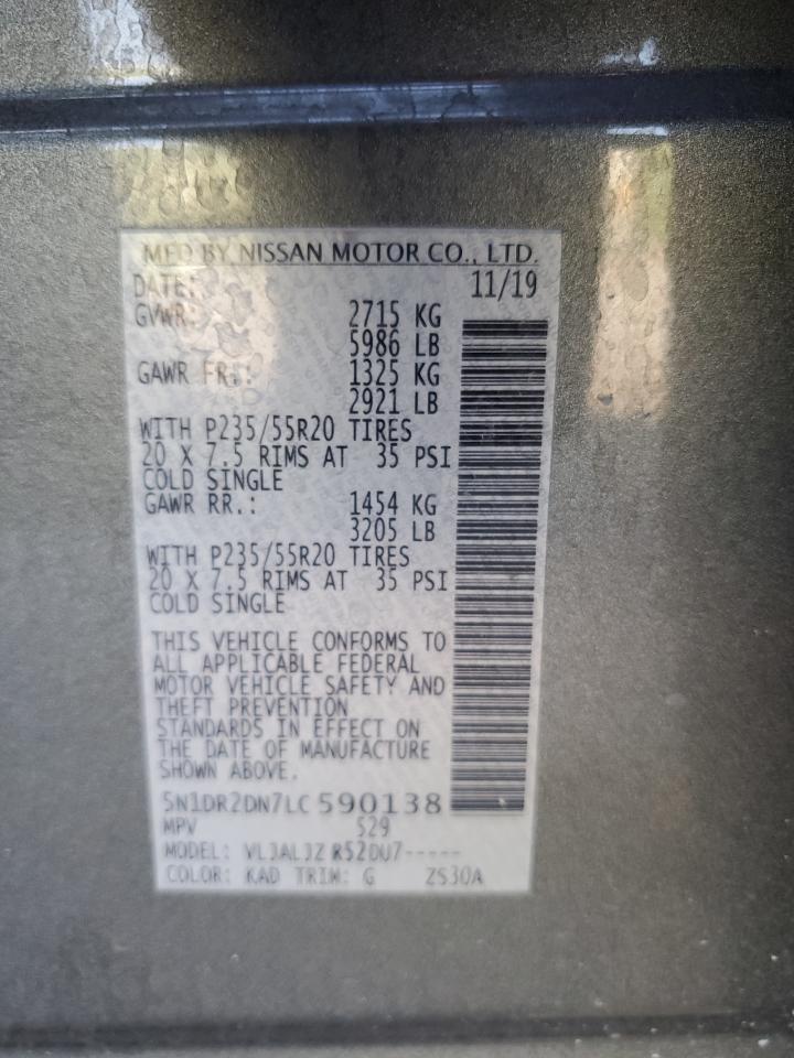 5N1DR2DN7LC590138 NISSAN PATHFINDER 2020
