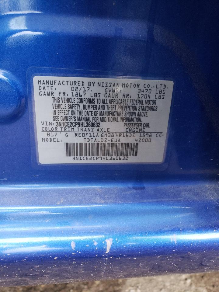 3N1CE2CP9HL360632 NISSAN VERSA 2017