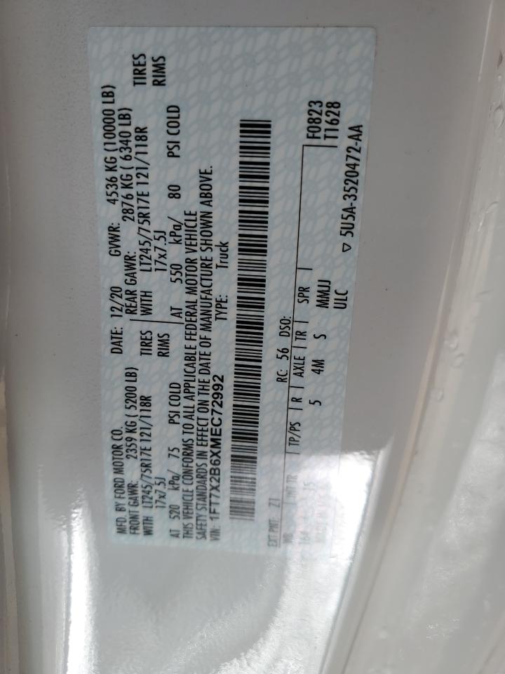 1FT7X2B6XMEC72992 FORD F250 2021