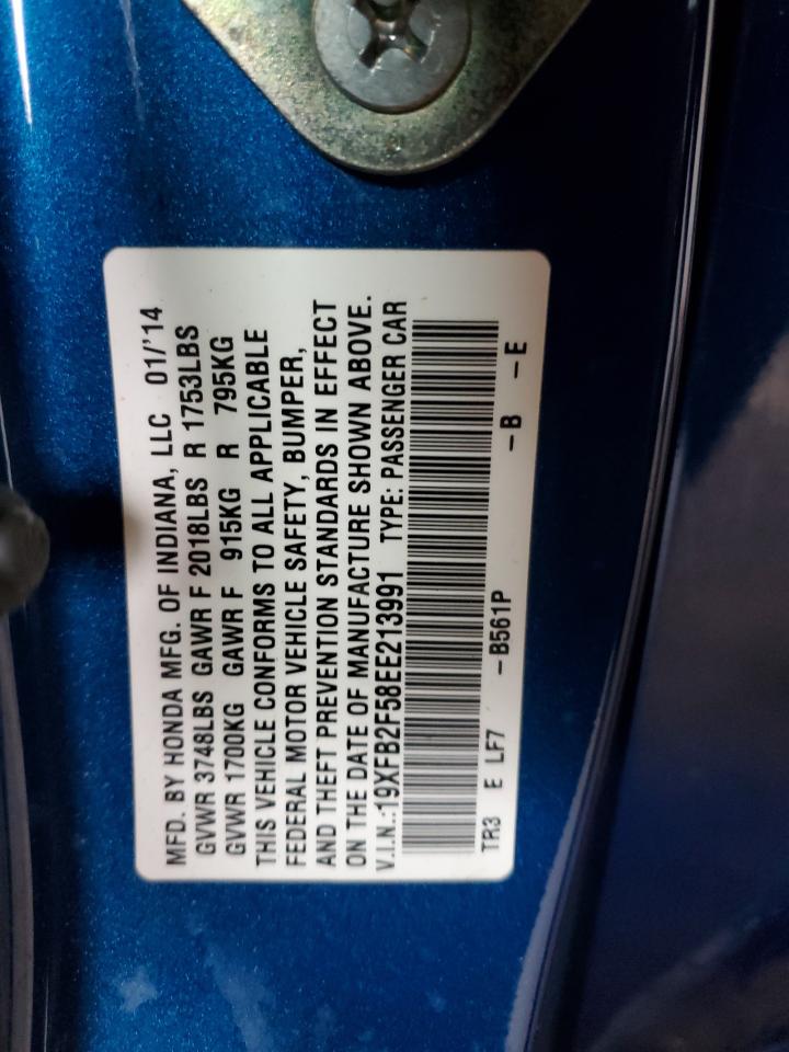19XFB2F58EE213991 2014 Honda Civic Lx