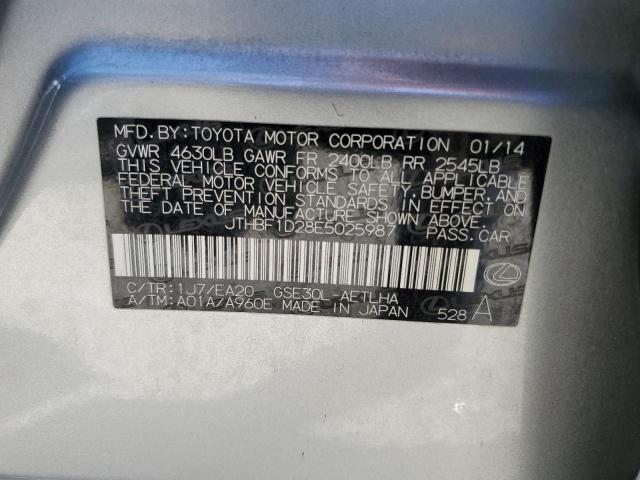 2014 Lexus Is 250 VIN: JTHBF1D28E5025987 Lot: 50123804