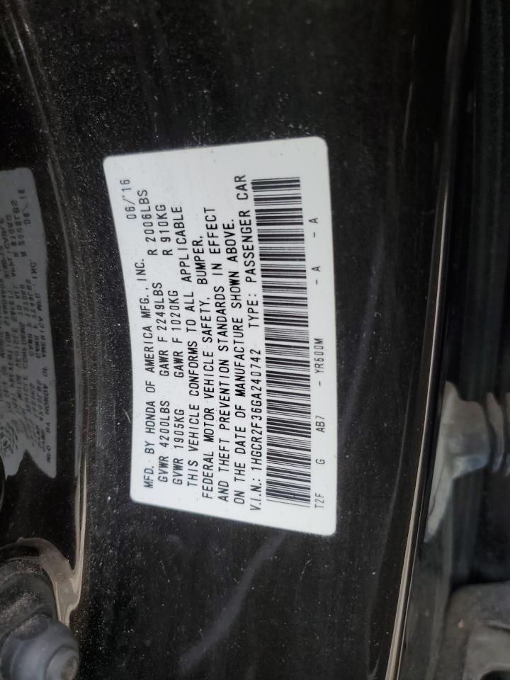 1HGCR2F36GA240742 HONDA ACCORD 2016